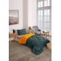 ETE HOMETEX TEK KİŞİLİK LÜX WELSOFT YORGAN SETİ YANSIMA HARDAL 155X215CM 8696474231957
